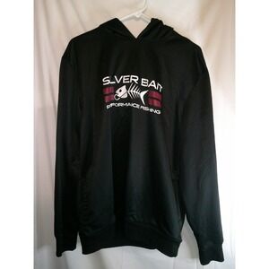 Silver Bait Hoodie Pullover Performance Fishing Black‎ Mens Size L